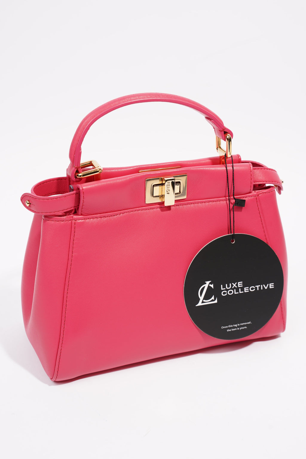 Fendi Peekaboo Pink Leather Mini