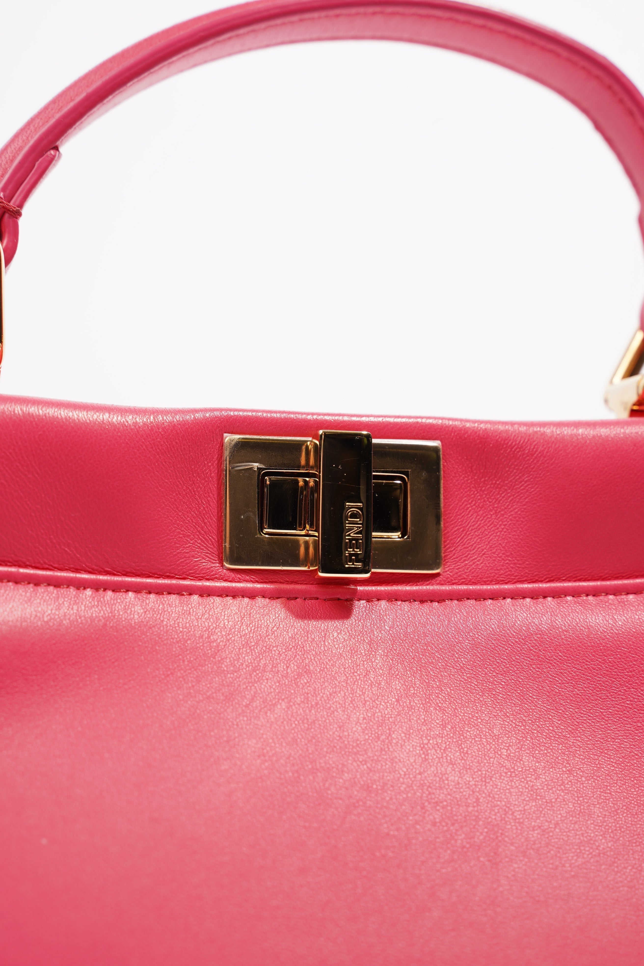 Fendi Peekaboo Pink Leather Mini