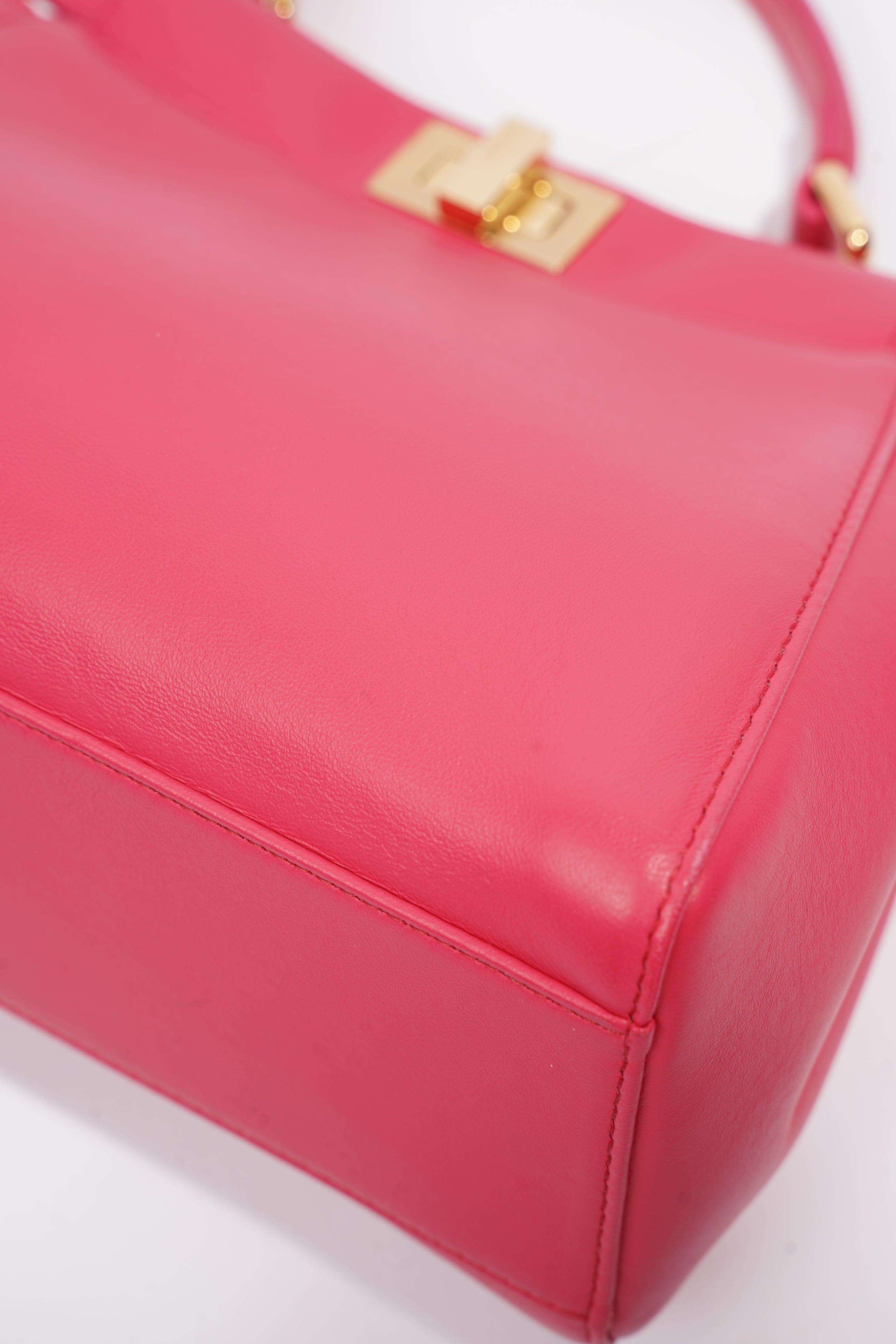Fendi Peekaboo Pink Leather Mini