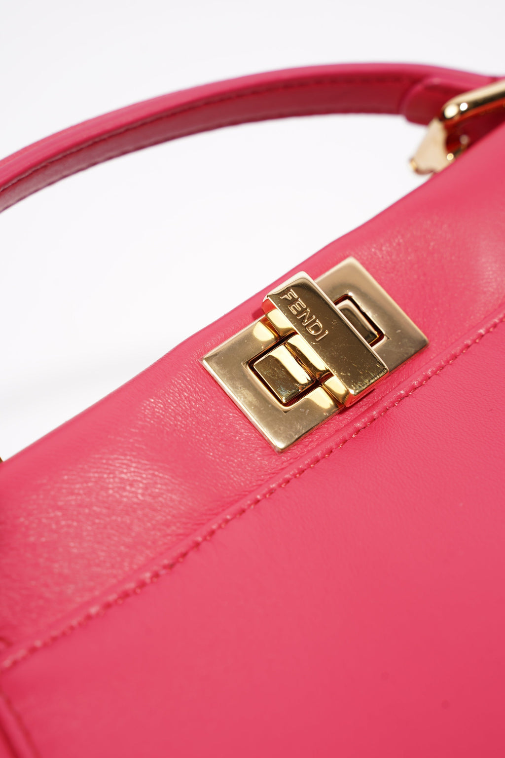 Fendi Peekaboo Pink Leather Mini