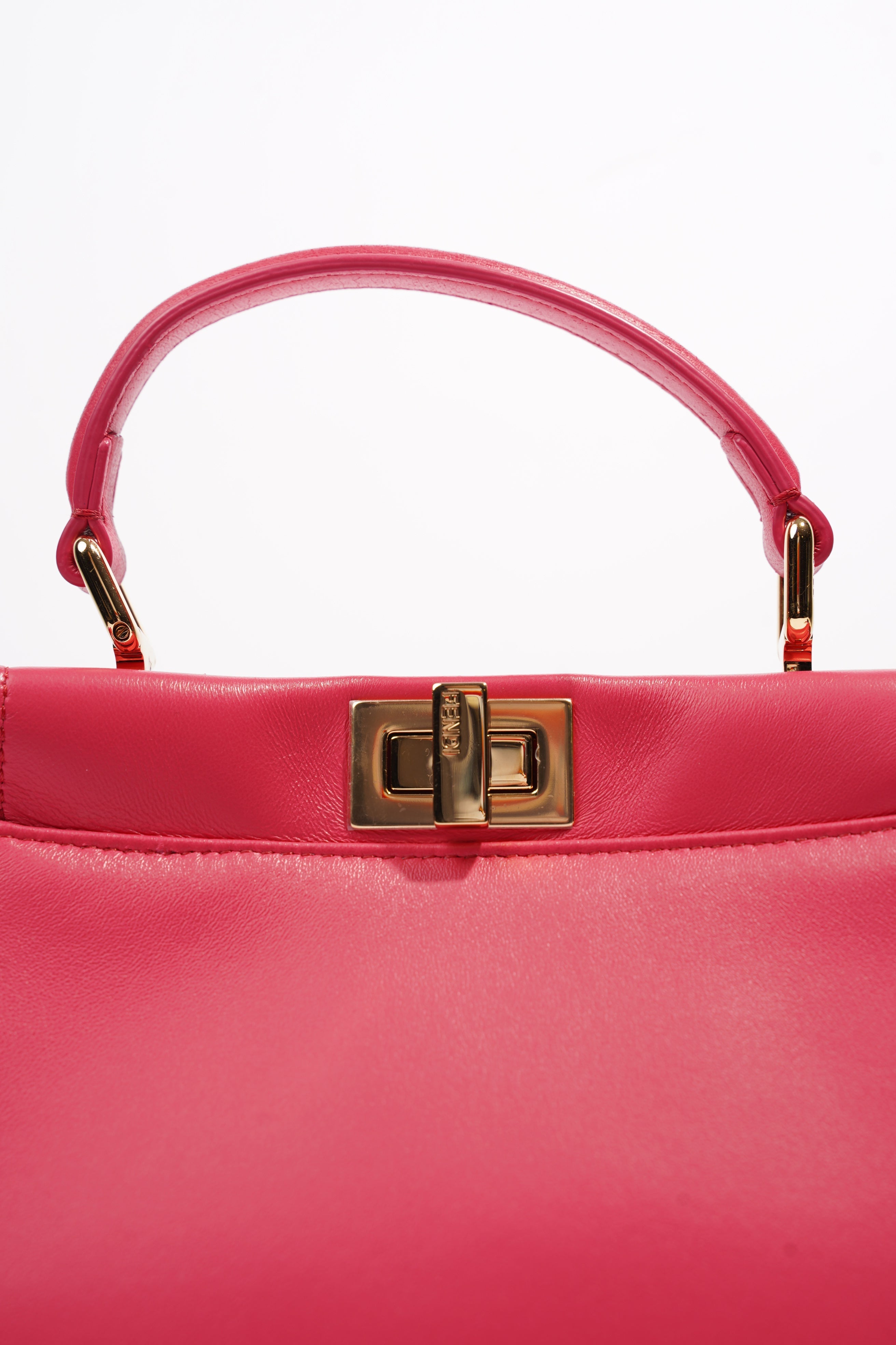 Fendi Peekaboo Pink Leather Mini