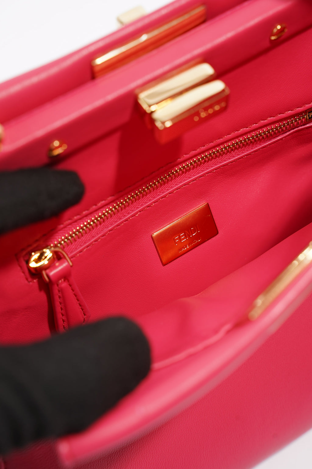 Fendi Peekaboo Pink Leather Mini