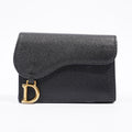Christian Dior Saddle Purse Black Saffiano Leather