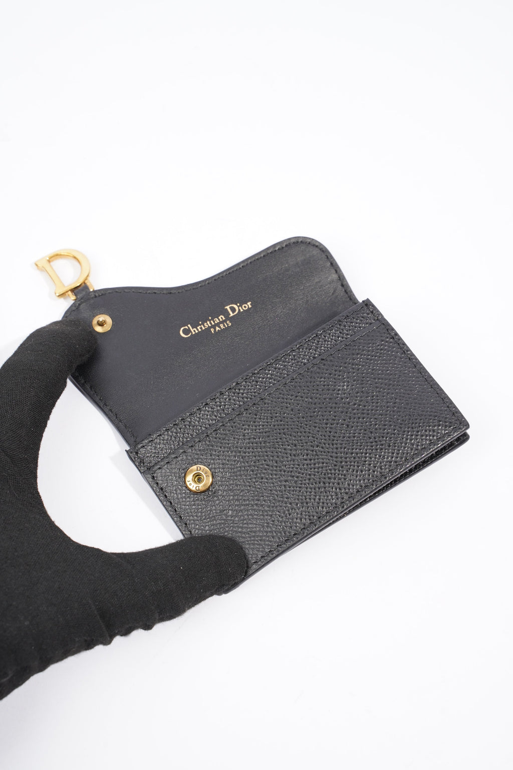 Christian Dior Saddle Purse Black Saffiano Leather