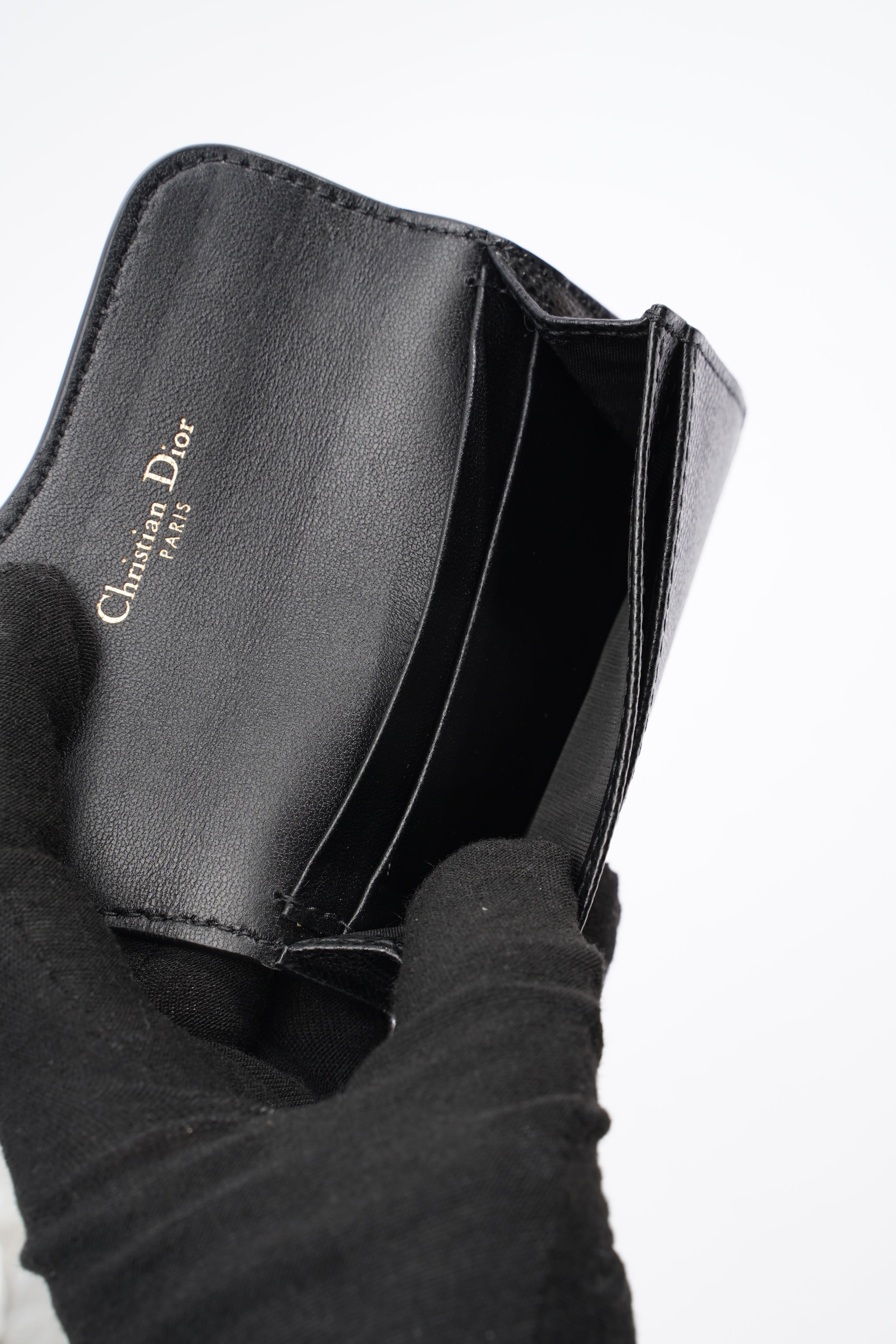 Christian Dior Saddle Purse Black Saffiano Leather