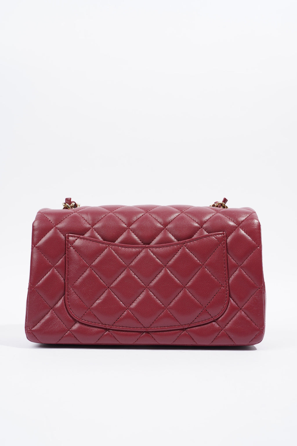 Chanel Mini Flap Burgundy Lambskin Leather