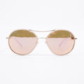 Chanel Aviator Reflective Lens Sunglasses Pale Pink Base Metal 56mm 17mm