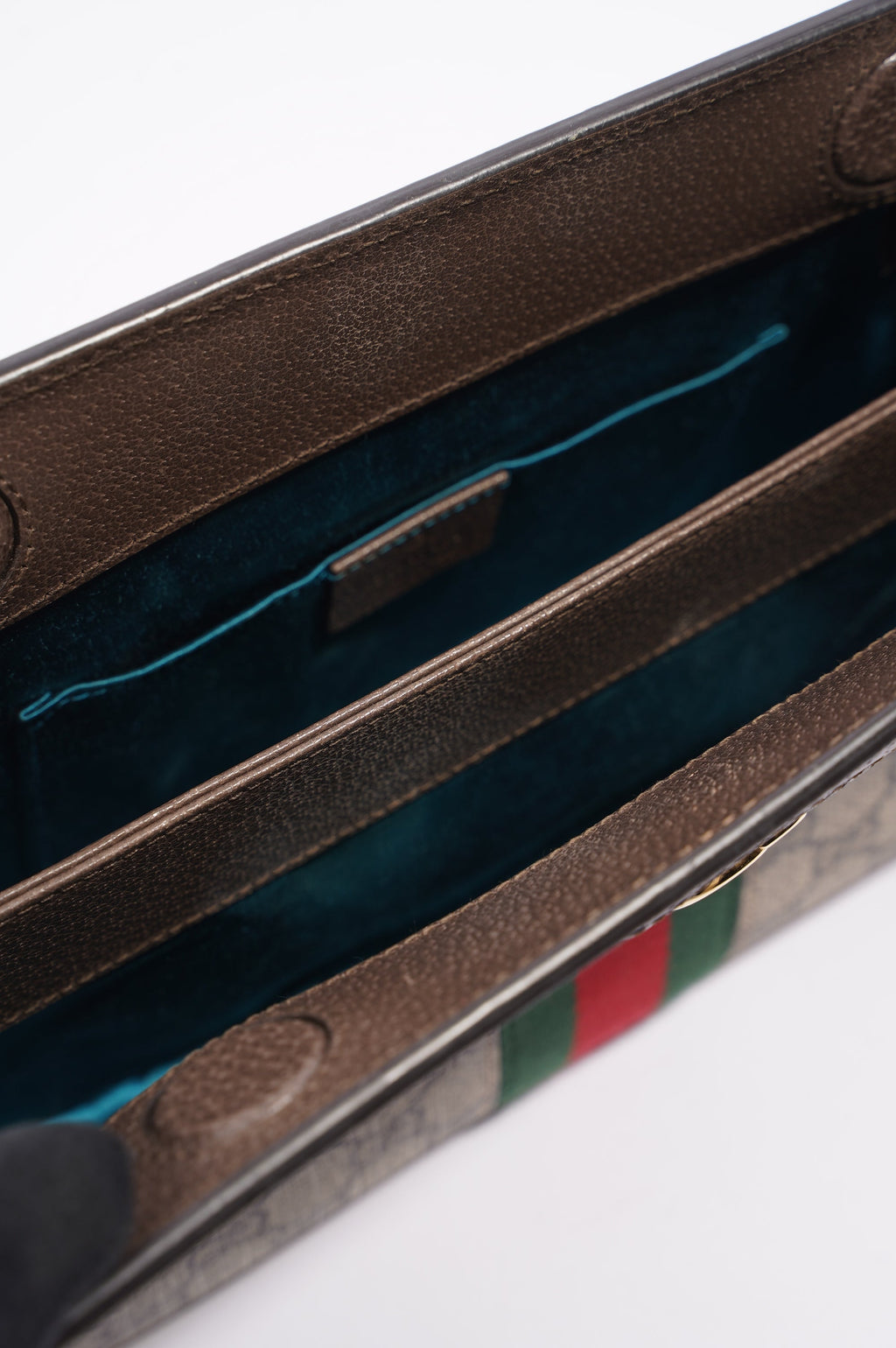 Gucci Ophidia GG Chain Shoulder Bag Supreme / Green / Red Coated Canvas Small