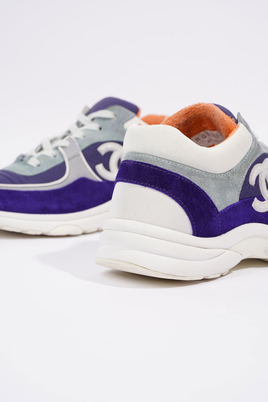 Chanel CC Logo Sneaker Blue / White Nylon EU 39.5 UK 6.5