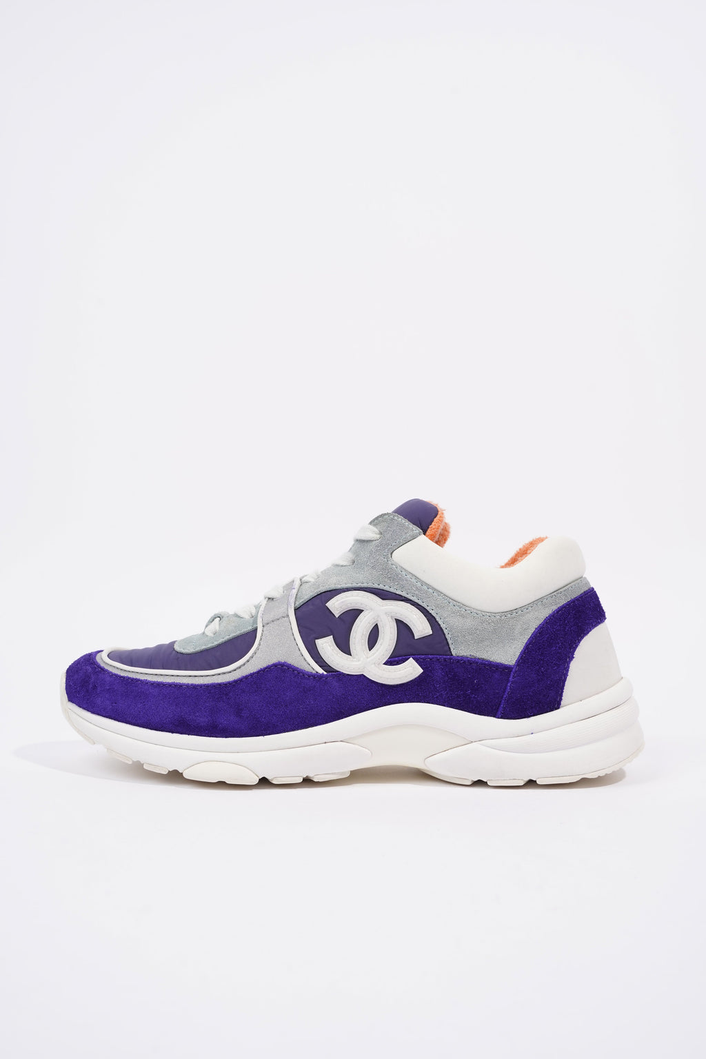 Chanel CC Logo Sneaker Blue / White Nylon EU 39.5 UK 6.5