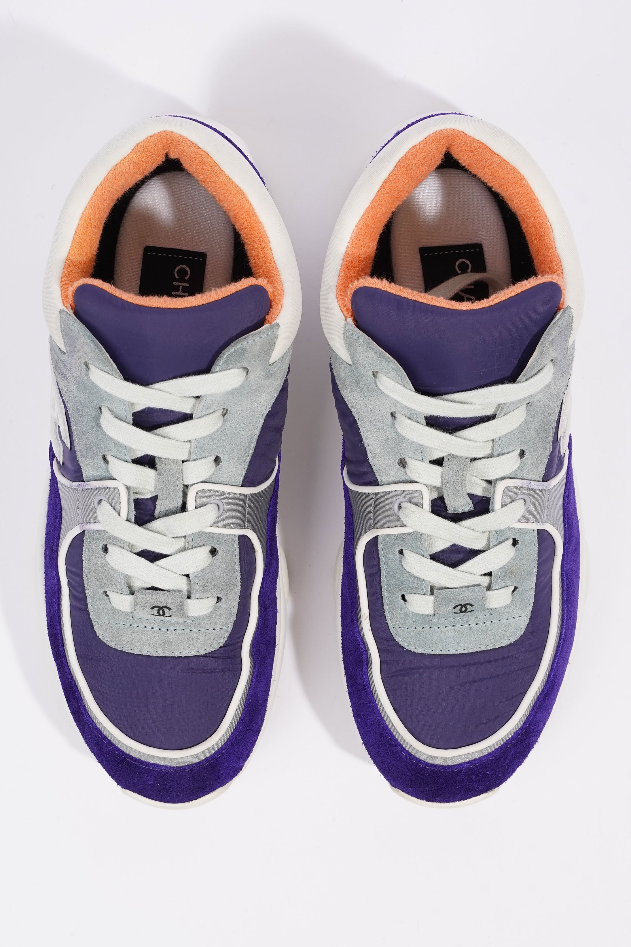 Chanel CC Logo Sneaker Blue / White Nylon EU 39.5 UK 6.5