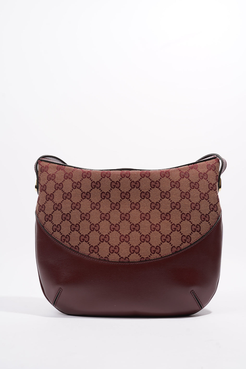 Gucci GG Shoulder Bag Burgundy Canvas