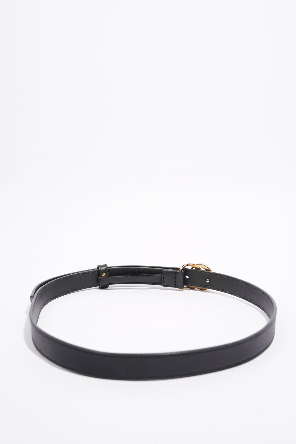 Gucci GG Marmont Thin Belt Black Leather 80cm 32"