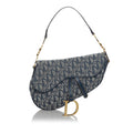 Dior Saddle Bag Blue Oblique Canvas