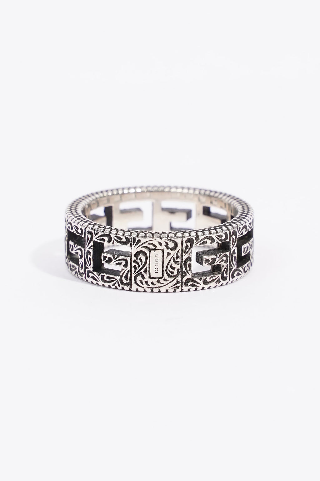 Gucci Ring With Square G Silver Silver Sterling 16