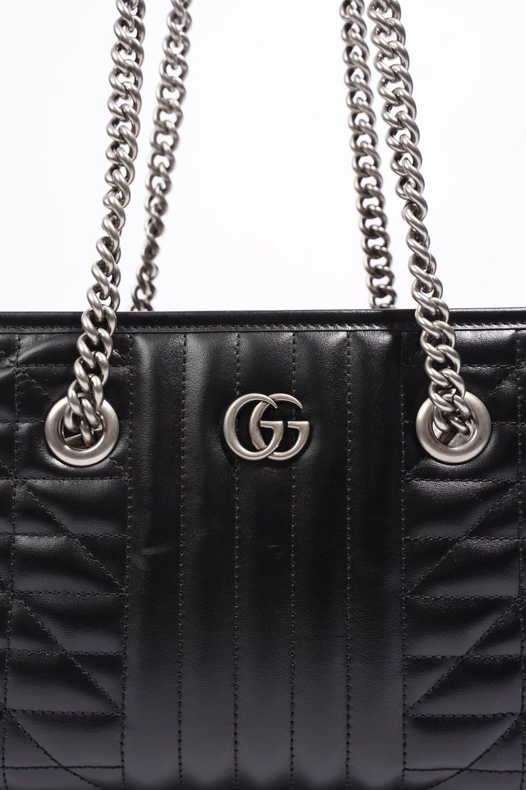 Gucci GG Marmont Medium Tote Black Leather