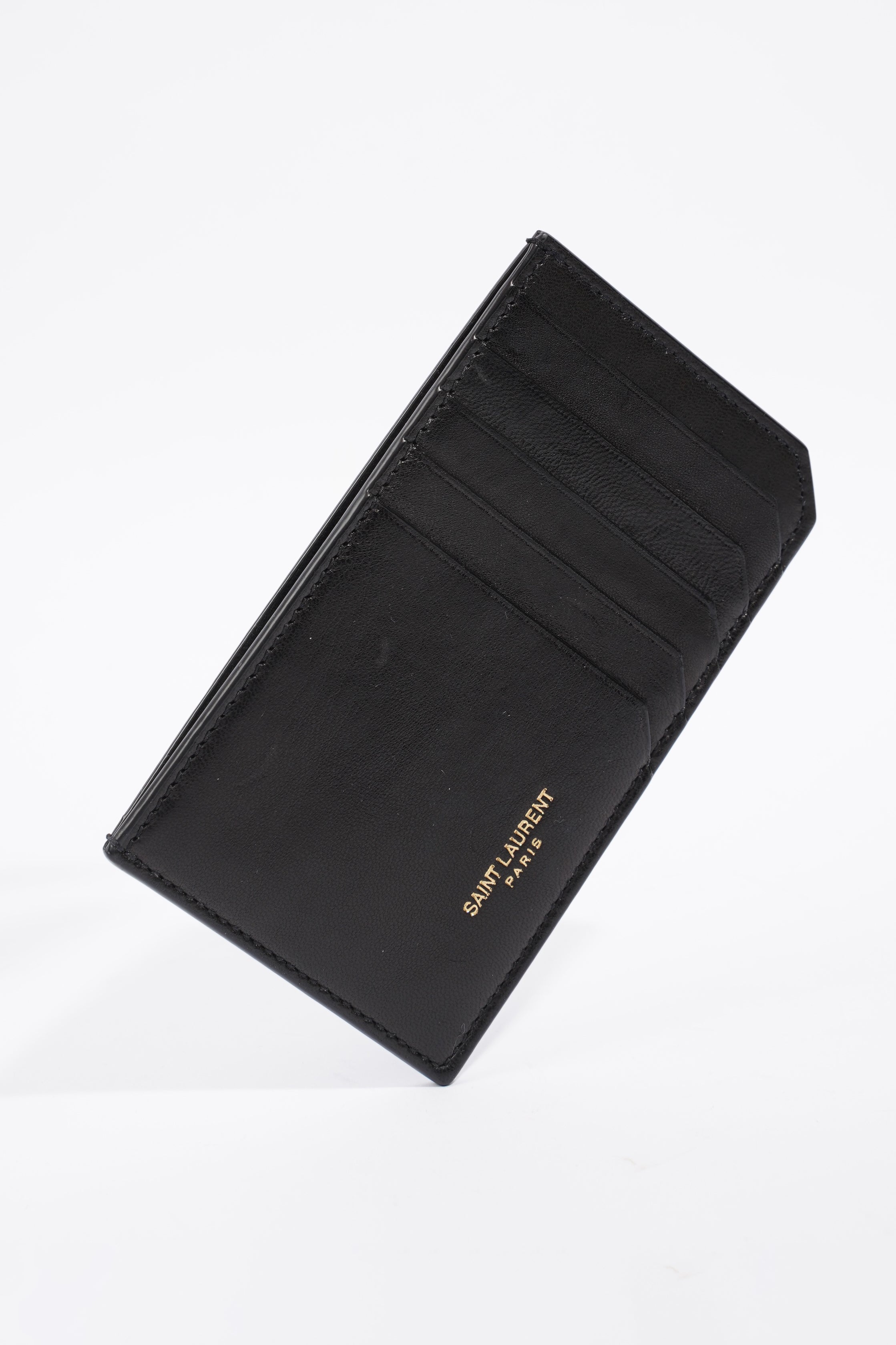 Saint Laurent Card Holder Black Leather