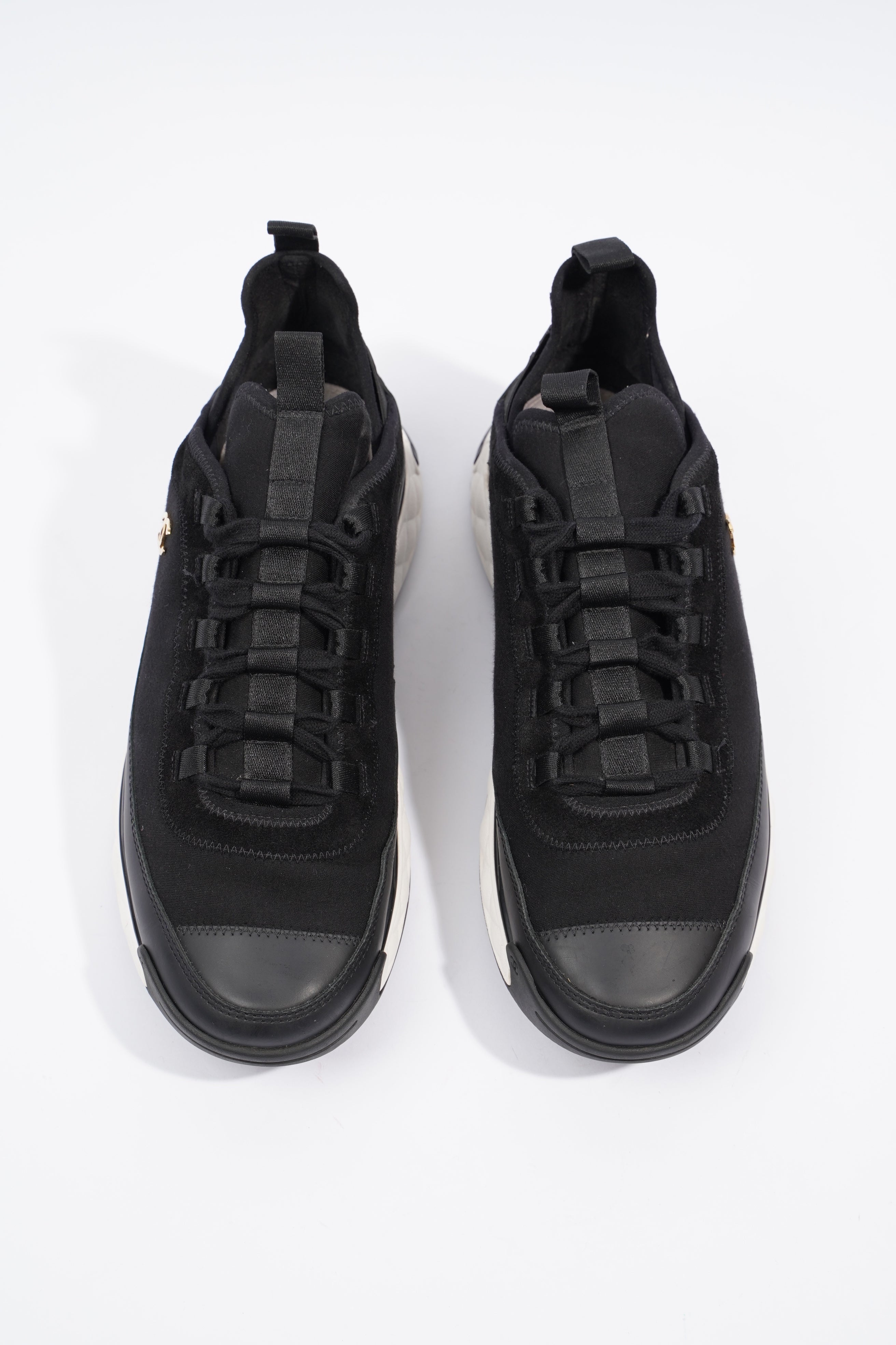 Chanel CC Logo Sneaker Black / White Fabric EU 42 UK 8