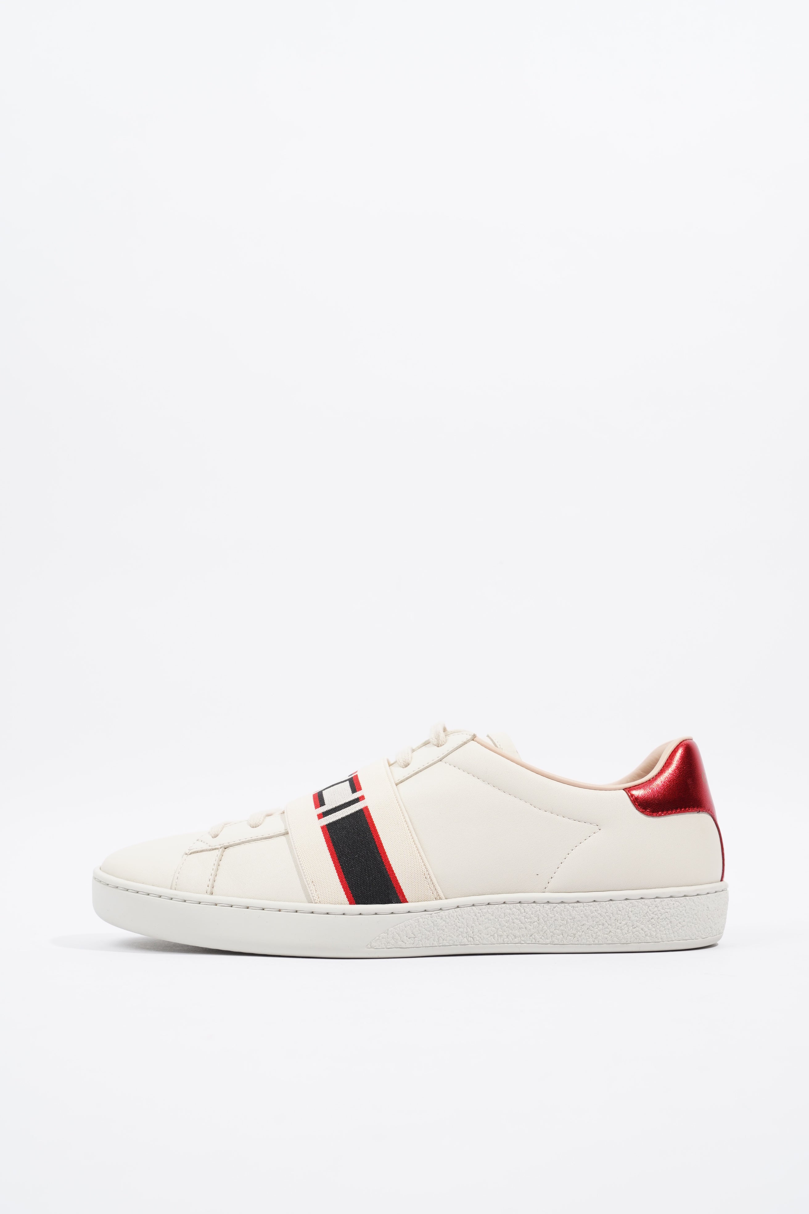 Gucci Ace Stripe Cream / Red Leather EU 39.5 UK 6.5