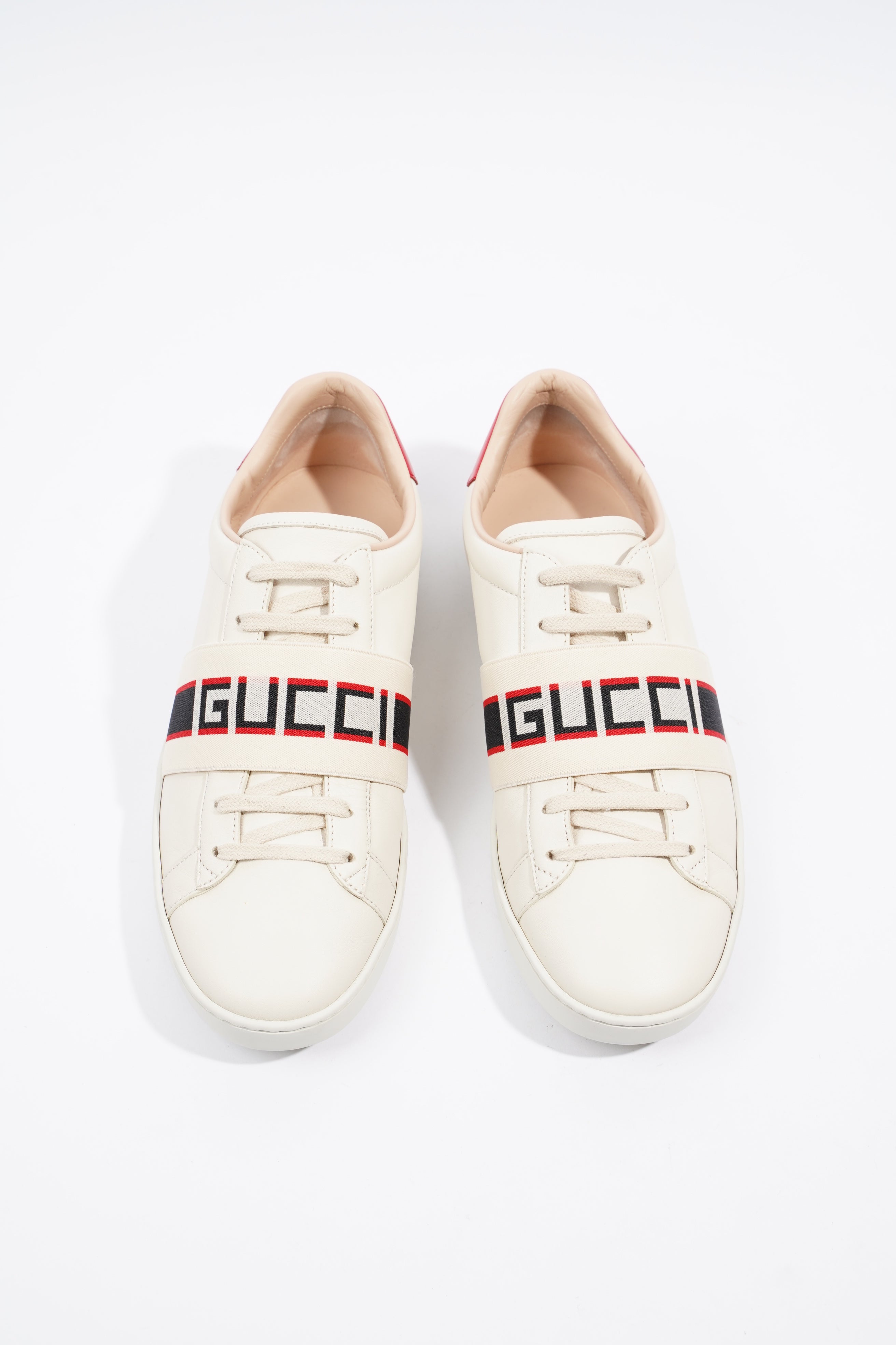 Gucci Ace Stripe Cream / Red Leather EU 39.5 UK 6.5