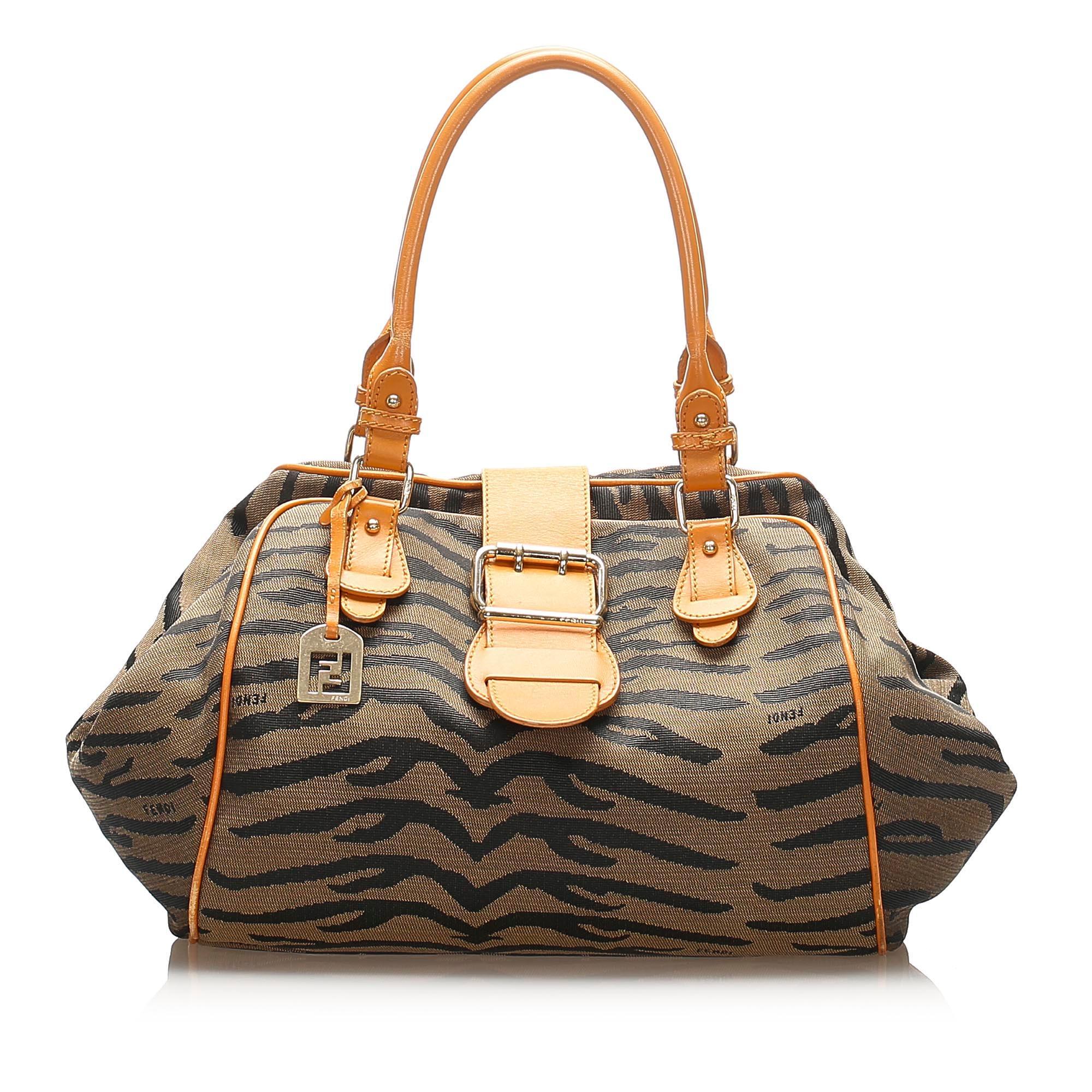 Fendi Animal Print Canvas Handbag (SHG-15317)