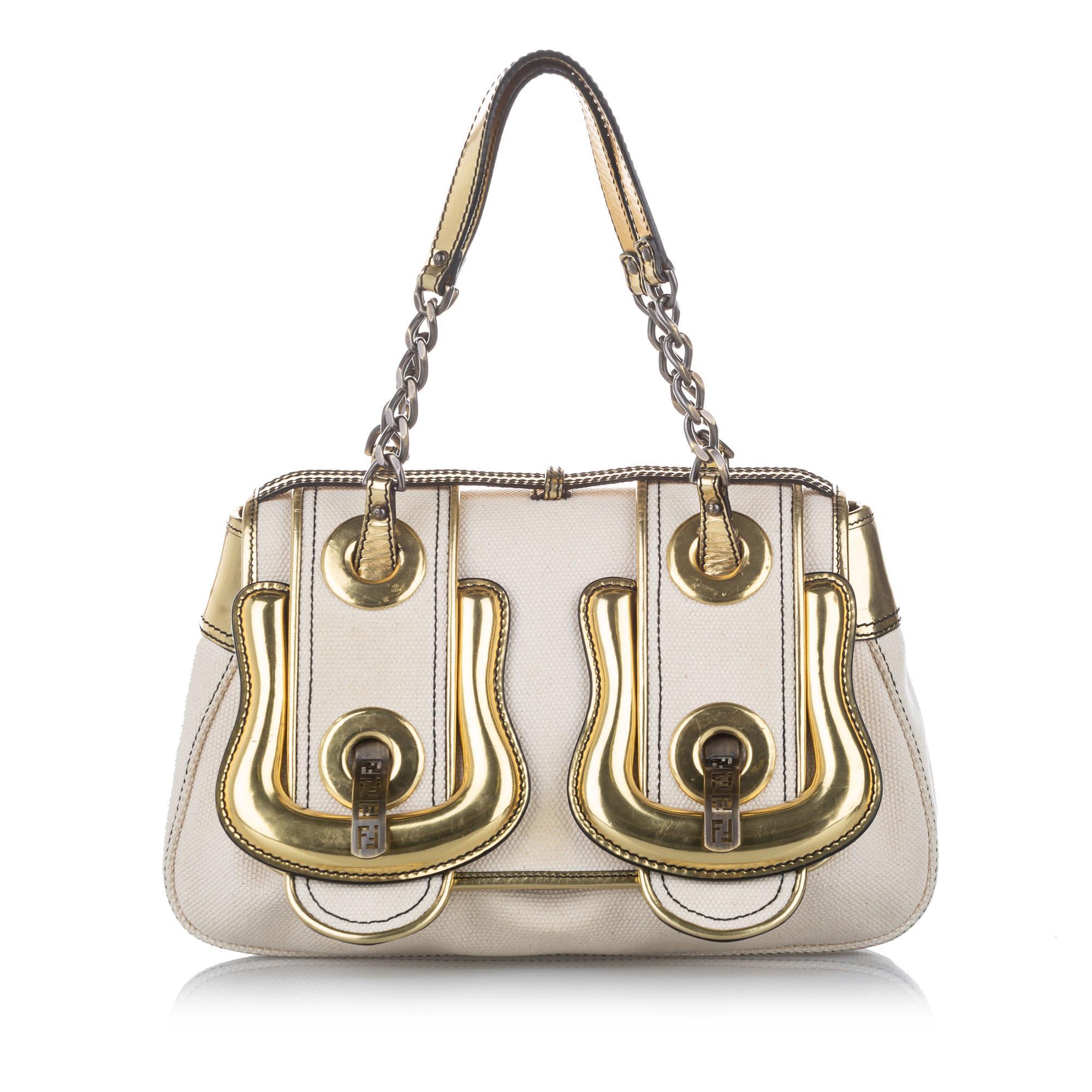 Fendi B. Bag Canvas Handbag (SHG-16442)