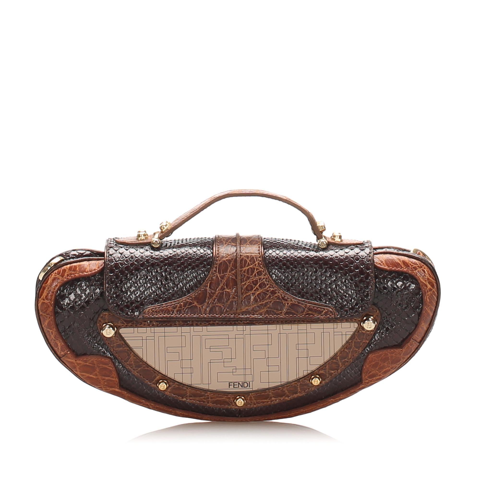 Fendi Bison Leather Shoulder Bag (SHG-14471)