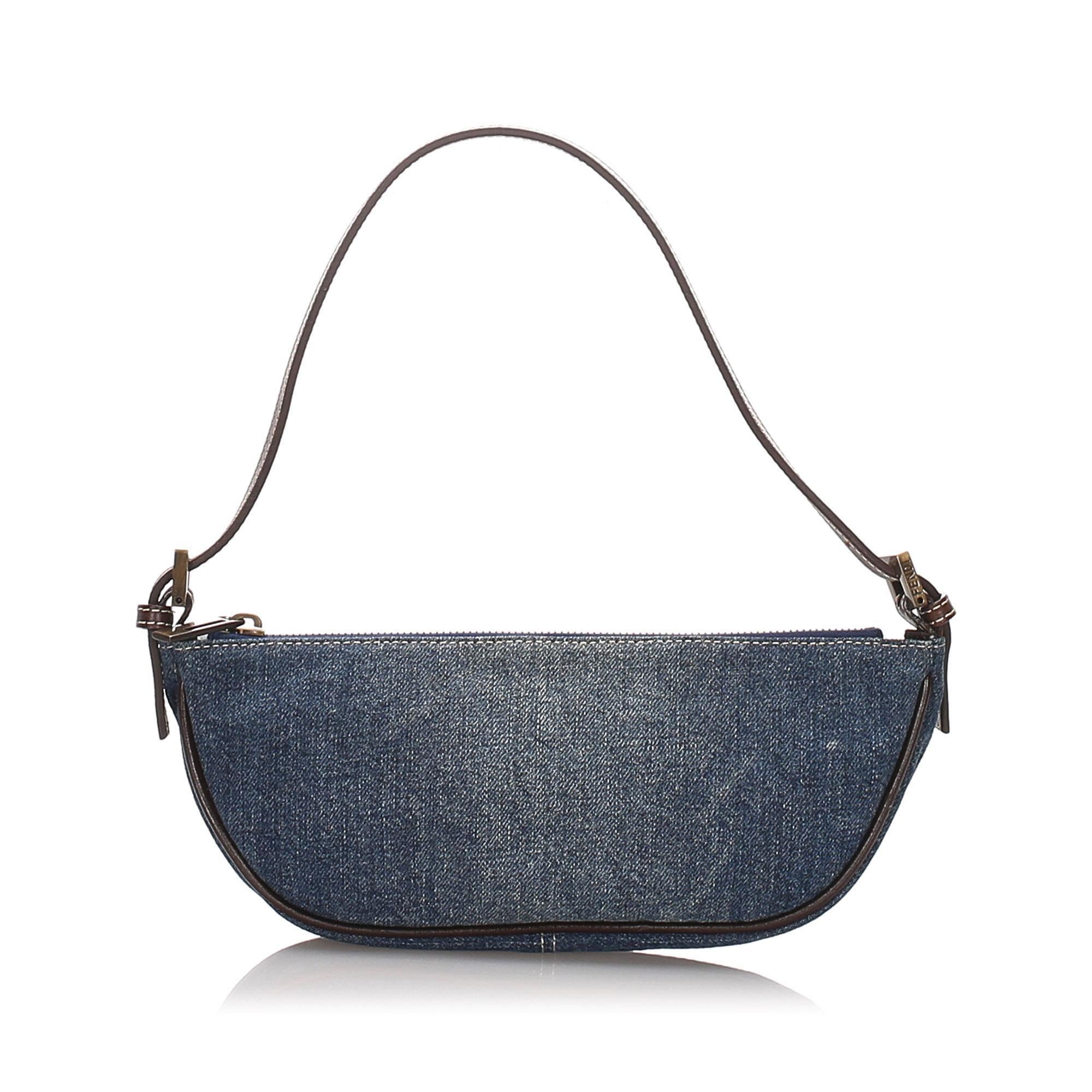 Fendi Denim Baguette Pochette (SHG-13627)