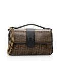 Fendi FF Coated Canvas Double F Shoulder Bag (SHF-13851)