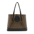 Fendi  FF Coated Canvas Vetrificato Shopper Tote (SHF-12523)