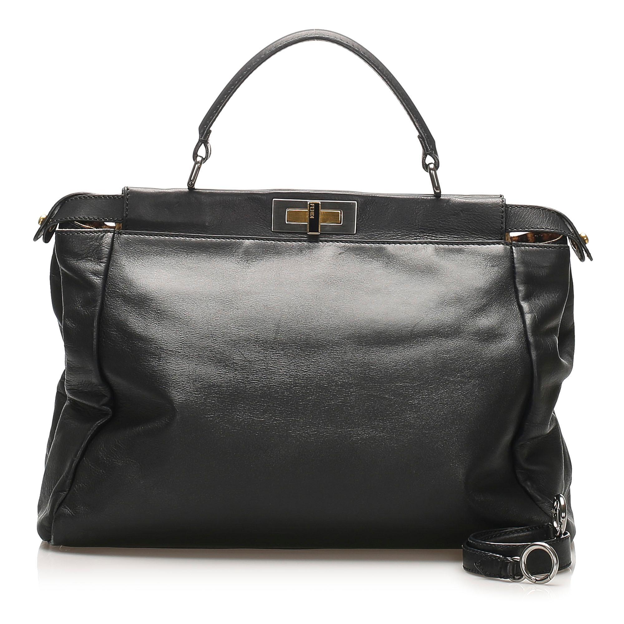 Fendi Peekaboo Leather Satchel (SHG-13859)
