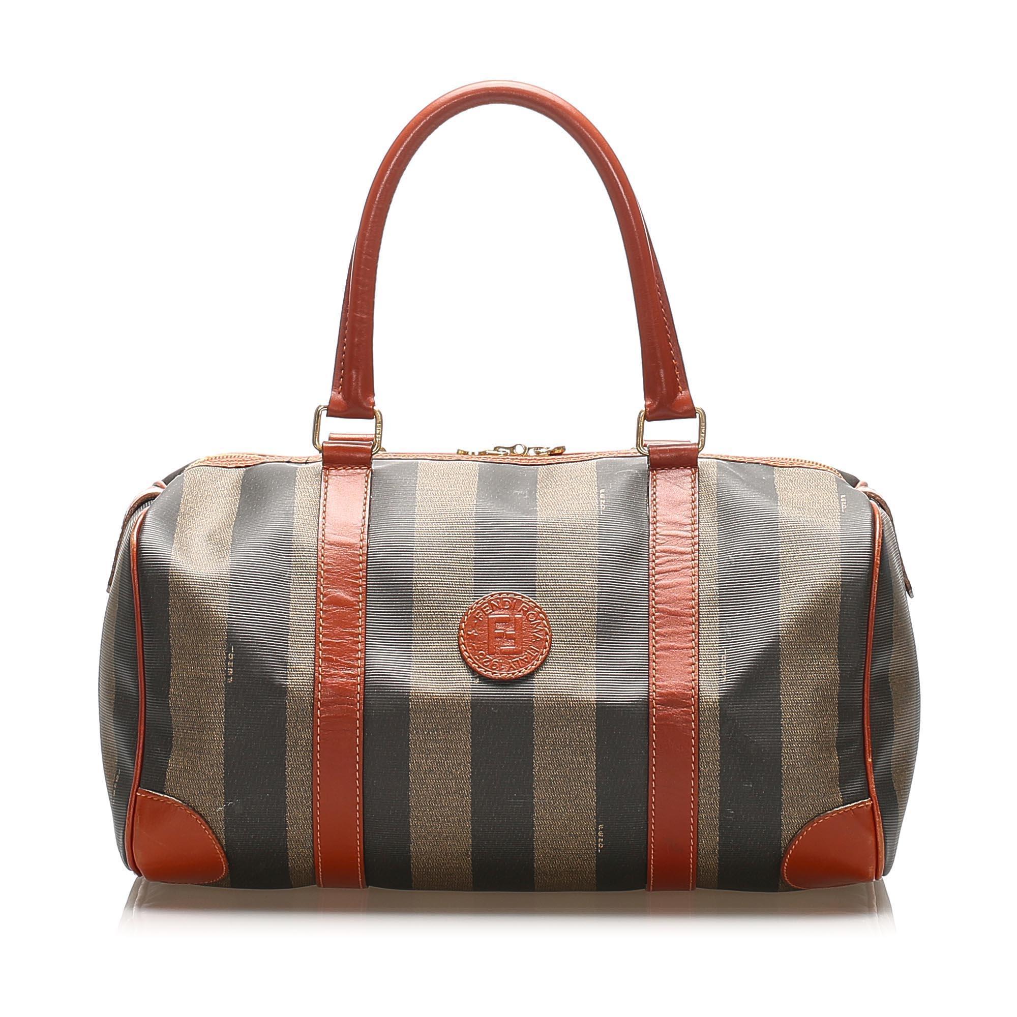 Fendi Pequin Boston Bag (SHG-16648)