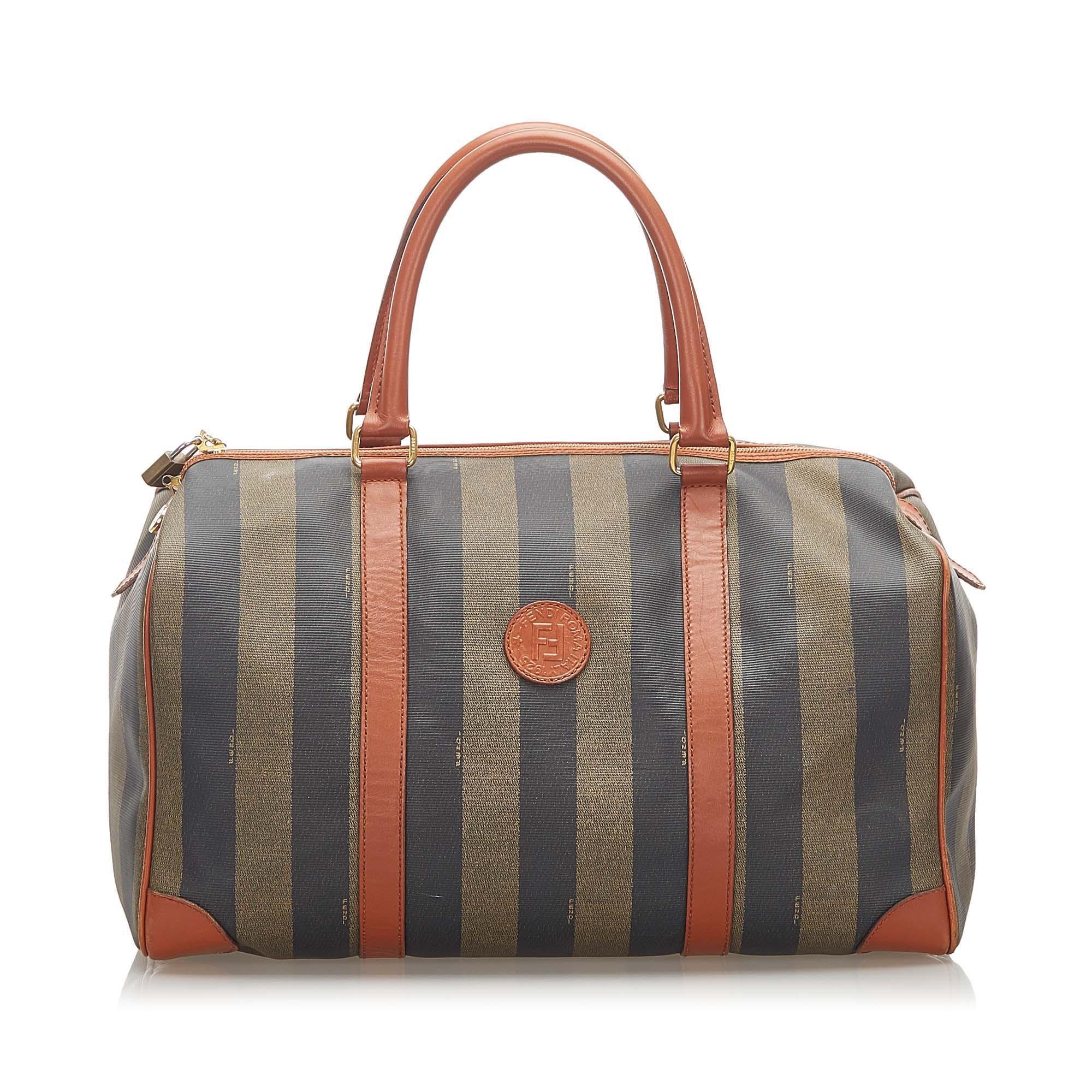 Fendi Pequin Boston Bag (SHG-18851)