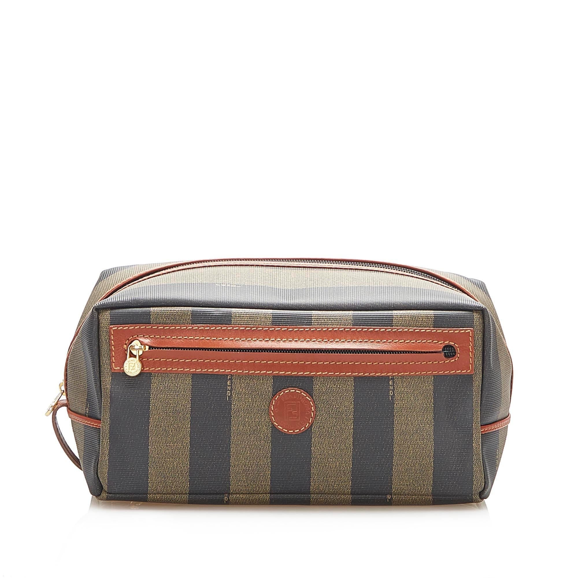 Fendi Pequin Clutch Bag (SHG-16911)