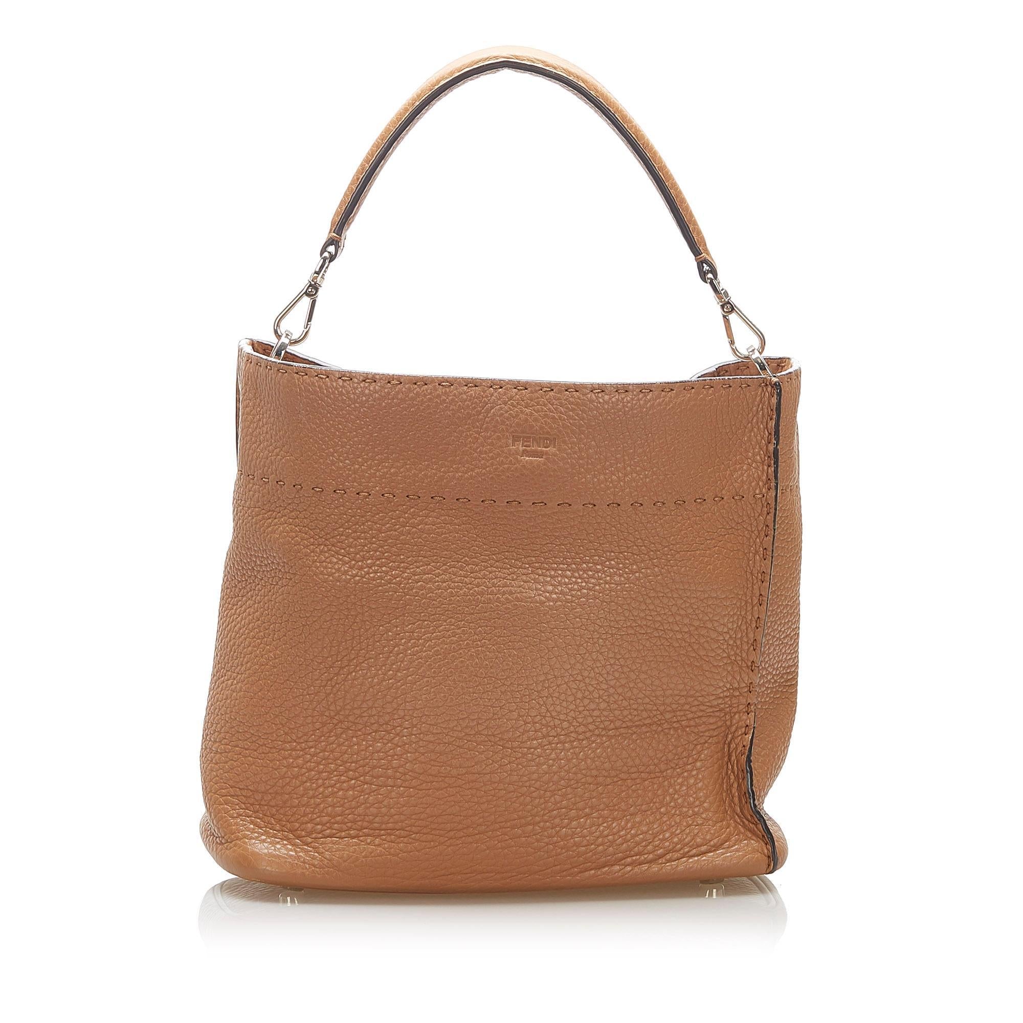 Fendi Selleria Leather Satchel (SHG-16243)