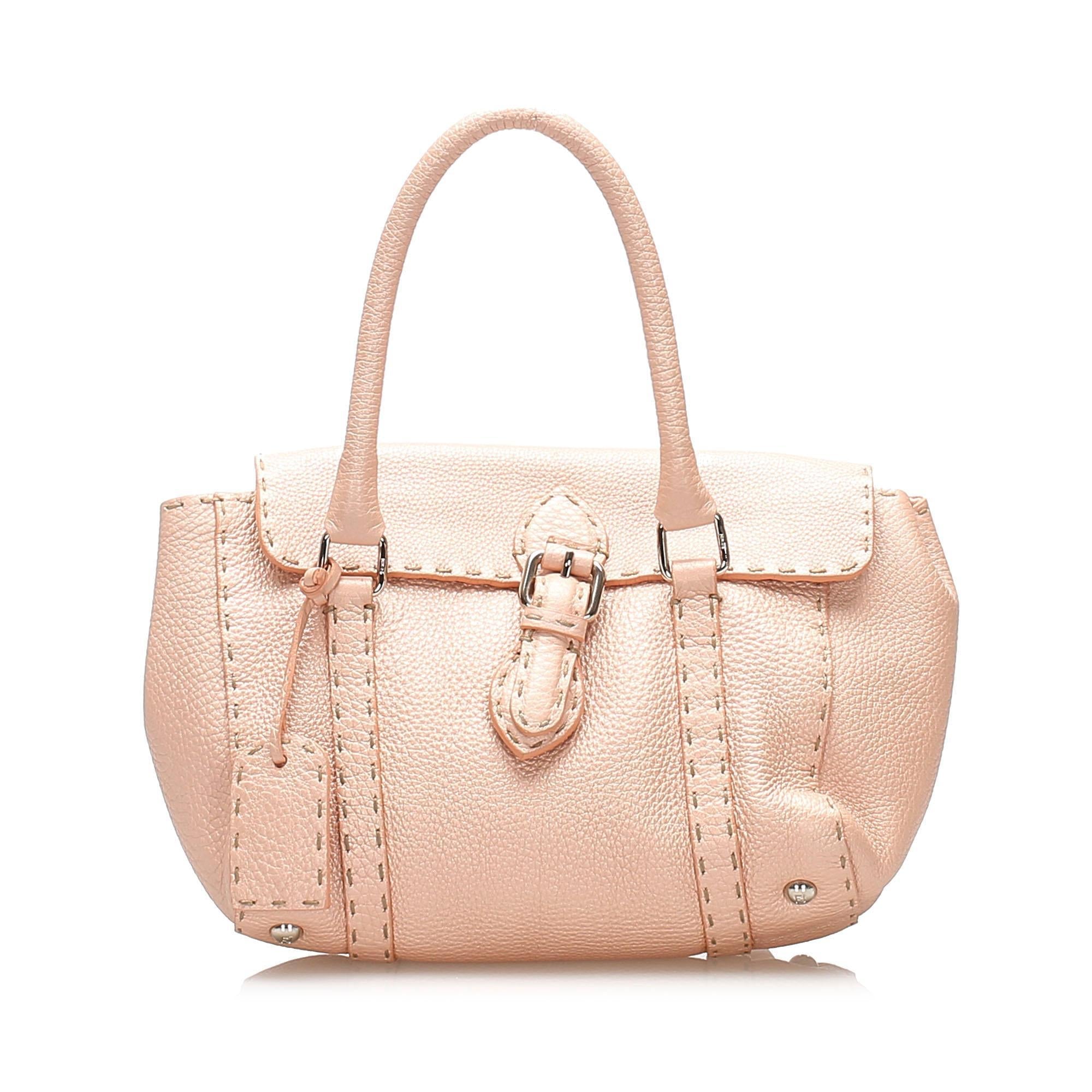 Fendi Selleria Linda Mini Leather Handbag (SHG-11733)