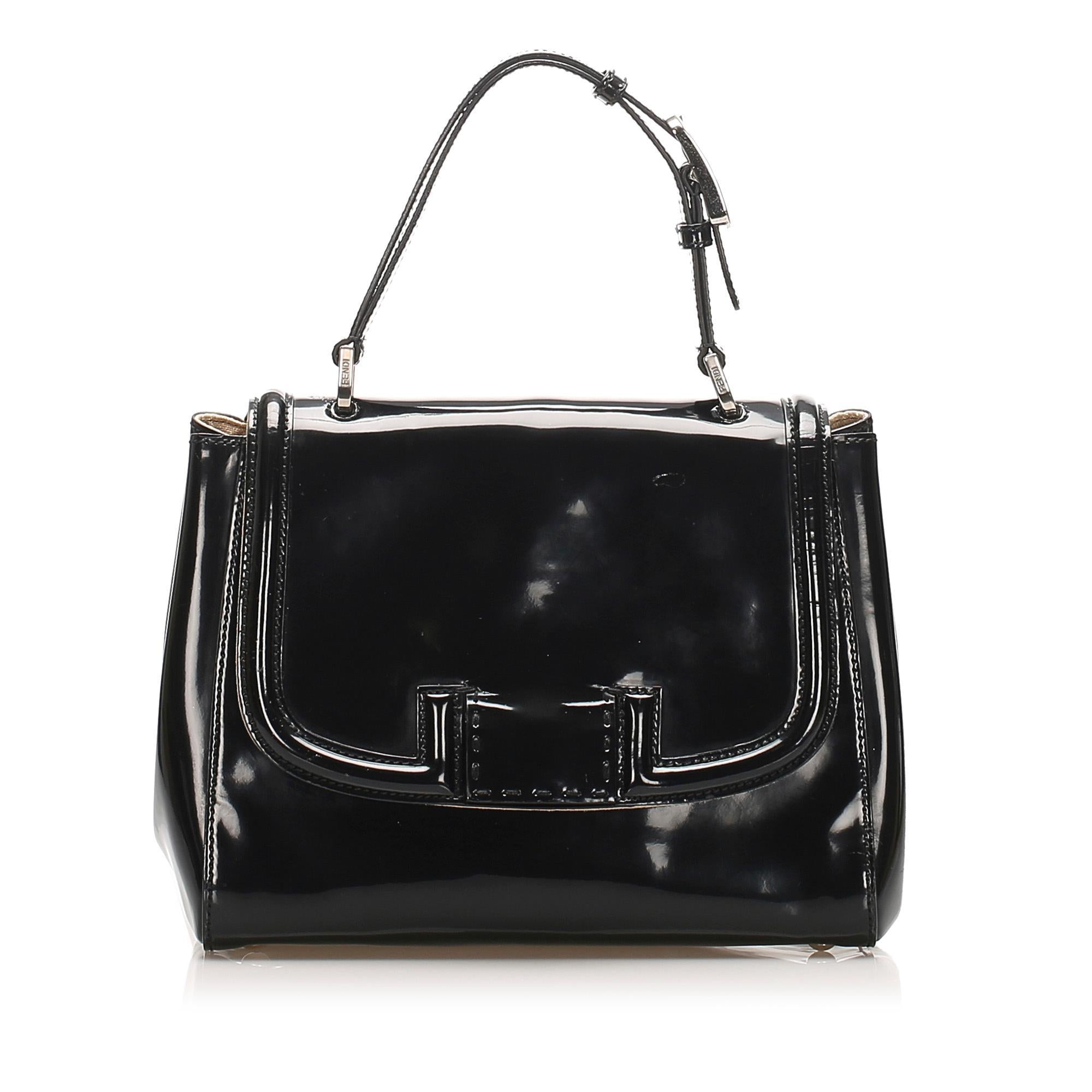 Fendi Silvana Patent Leather Satchel (SHG-11755)