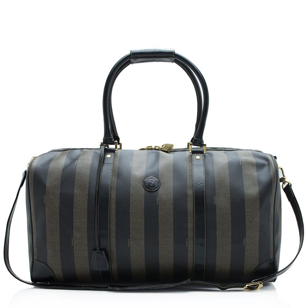 Fendi Vintage Pequin Duffel Bag (SHF-12868)