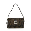 Fendi Zucca Top Zip Baguette Shoulder Bag (SHF-12749)
