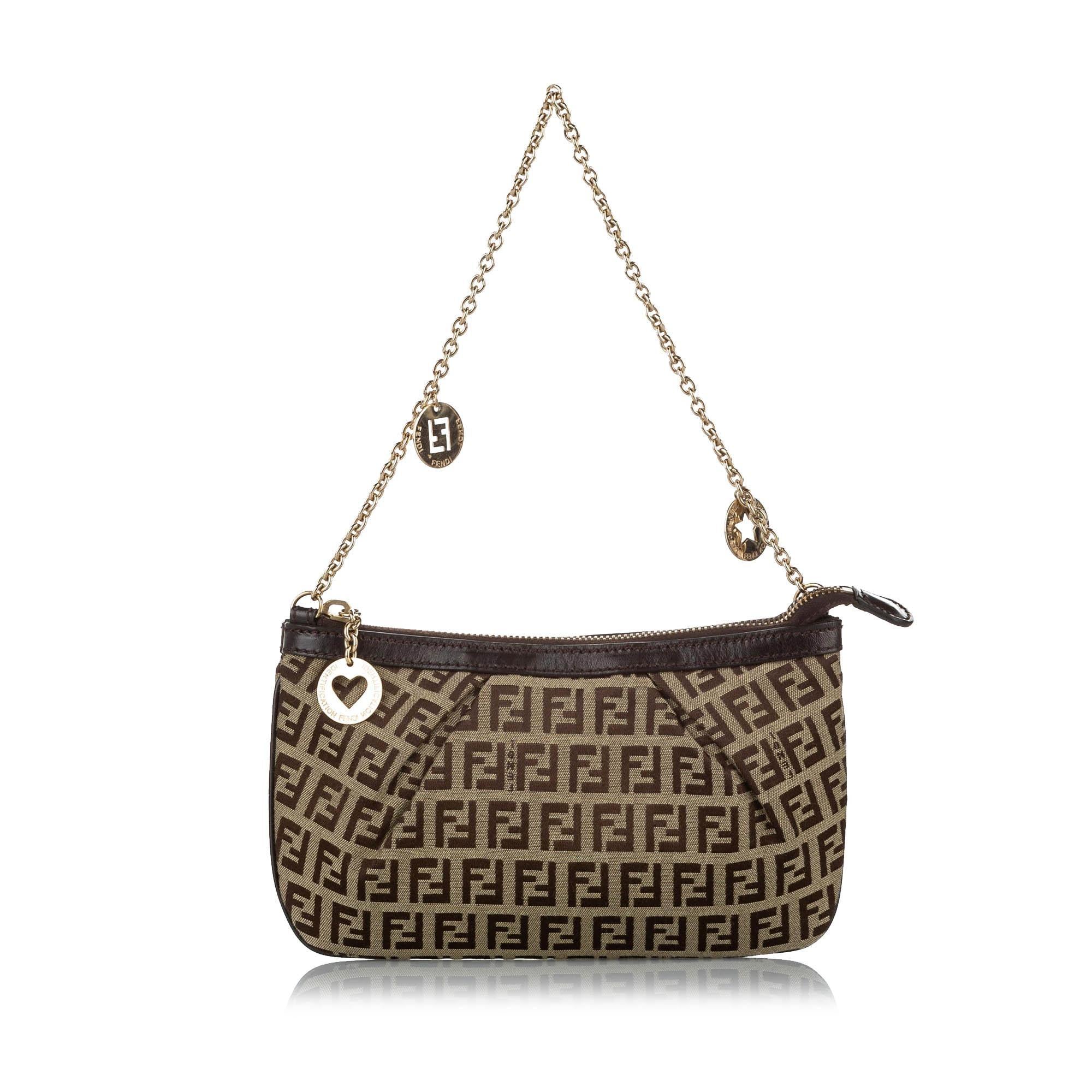 Fendi Zucchino Canvas Baguette (SHG-18940)