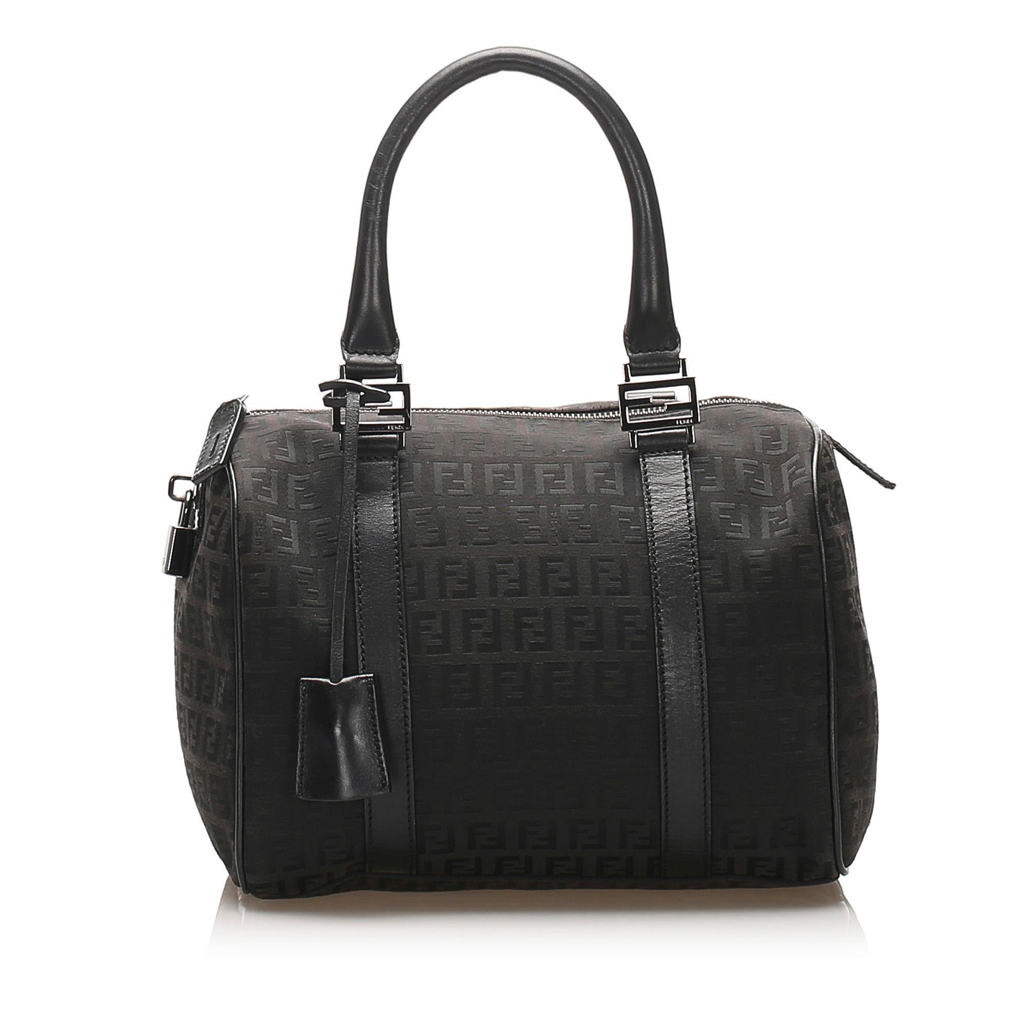 Fendi Zucchino Canvas Boston Bag (SHG-11735)
