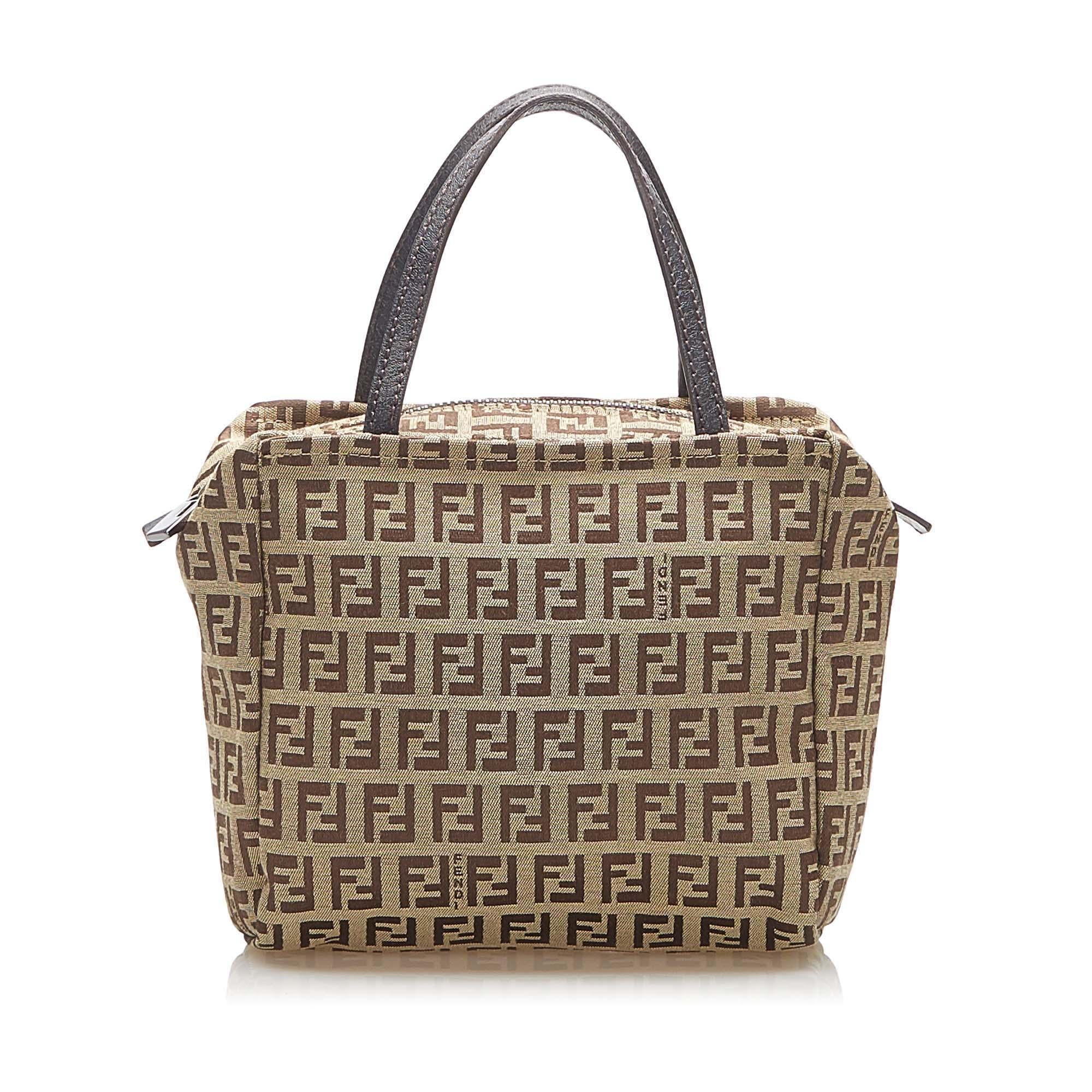 Fendi Zucchino Canvas Satchel (SHG-16607)