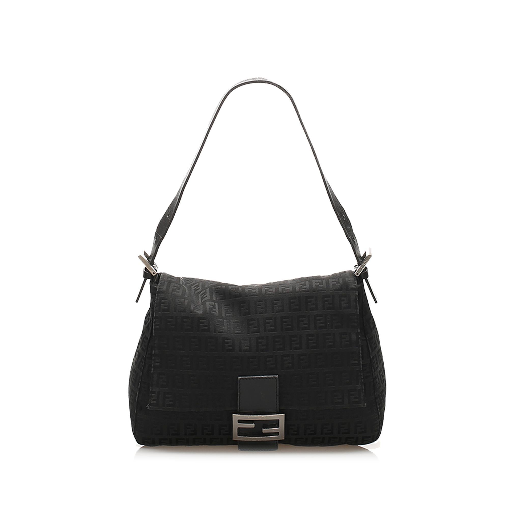 Fendi Zucchino Mamma Forever Canvas Shoulder Bag (SHG-14728)