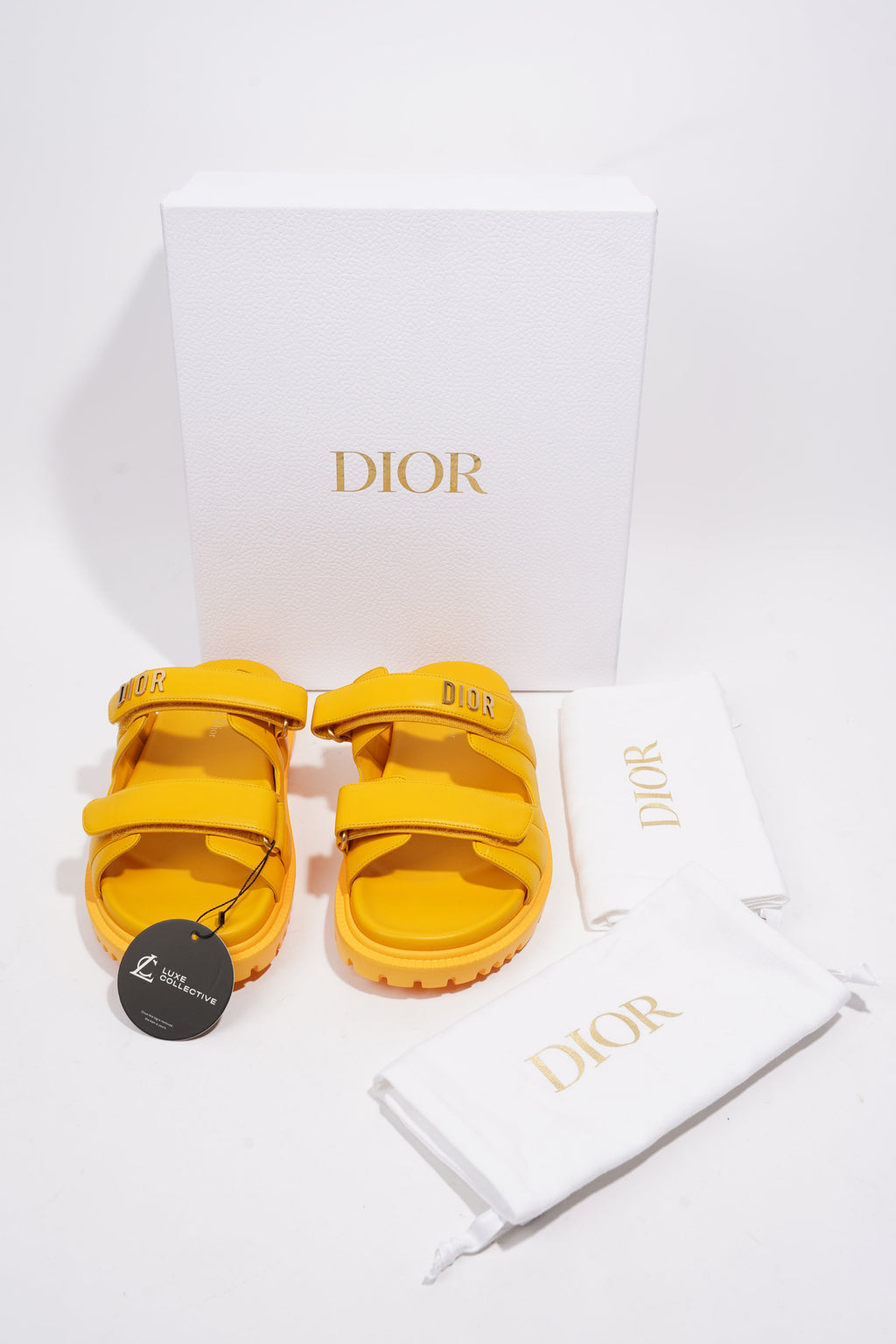 Christian Dior Dioract Yellow Leather EU 41 UK 8
