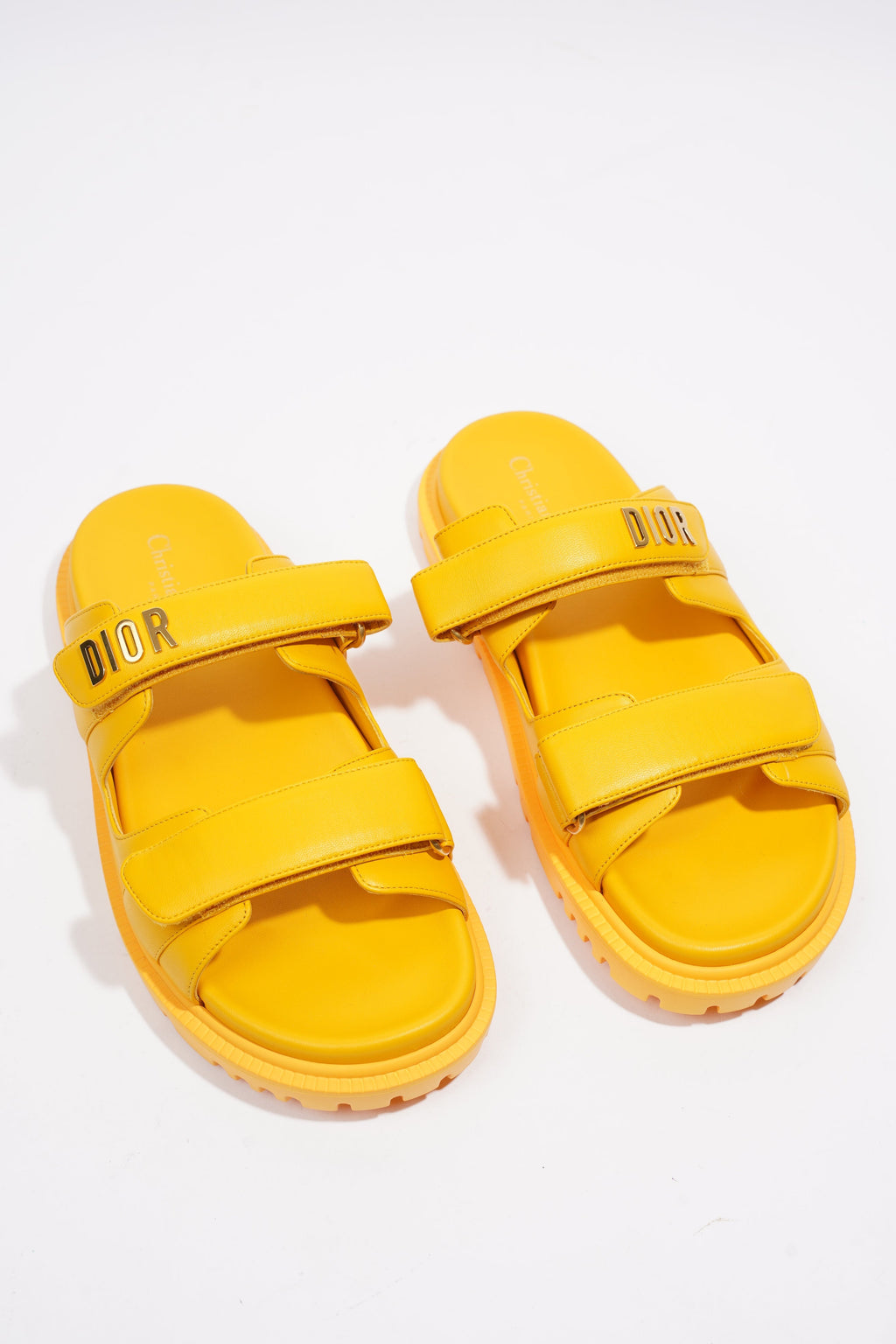 Christian Dior Dioract Yellow Leather EU 41 UK 8
