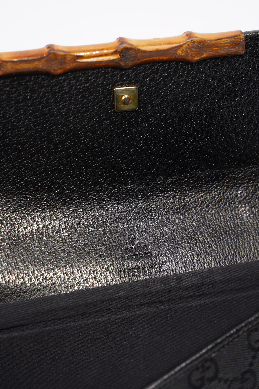 Gucci Bamboo Clutch Black Canvas