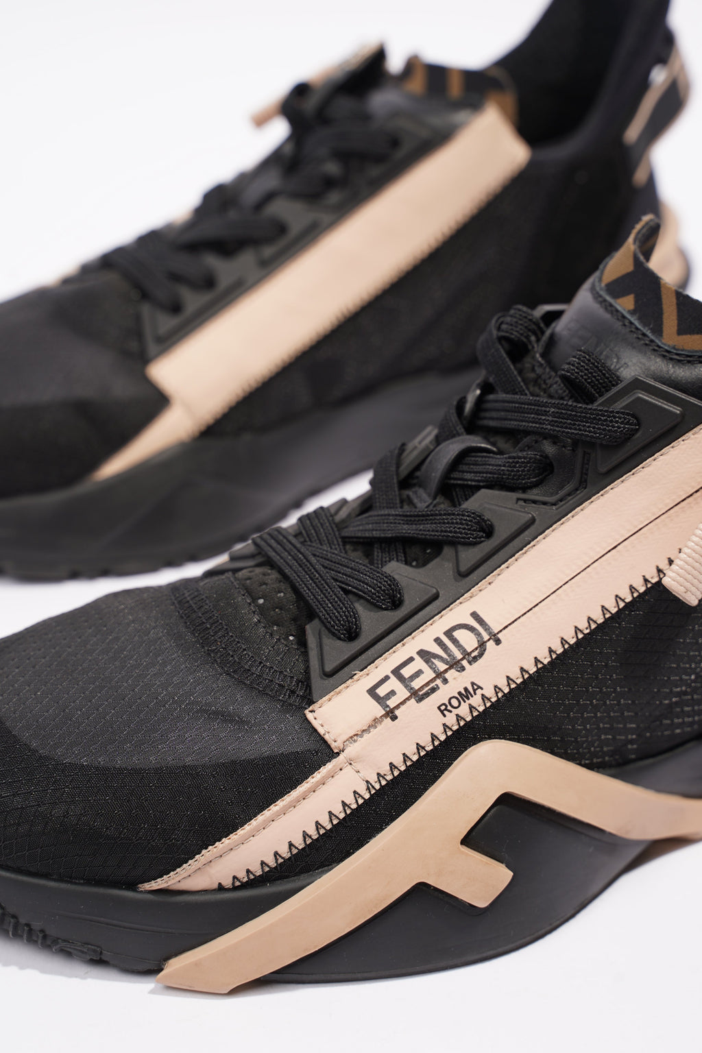 Fendi Flow Sneaker Black / Nude Nylon EU 40 UK 7