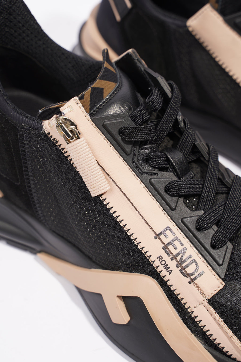 Fendi Flow Sneaker Black / Nude Nylon EU 40 UK 7