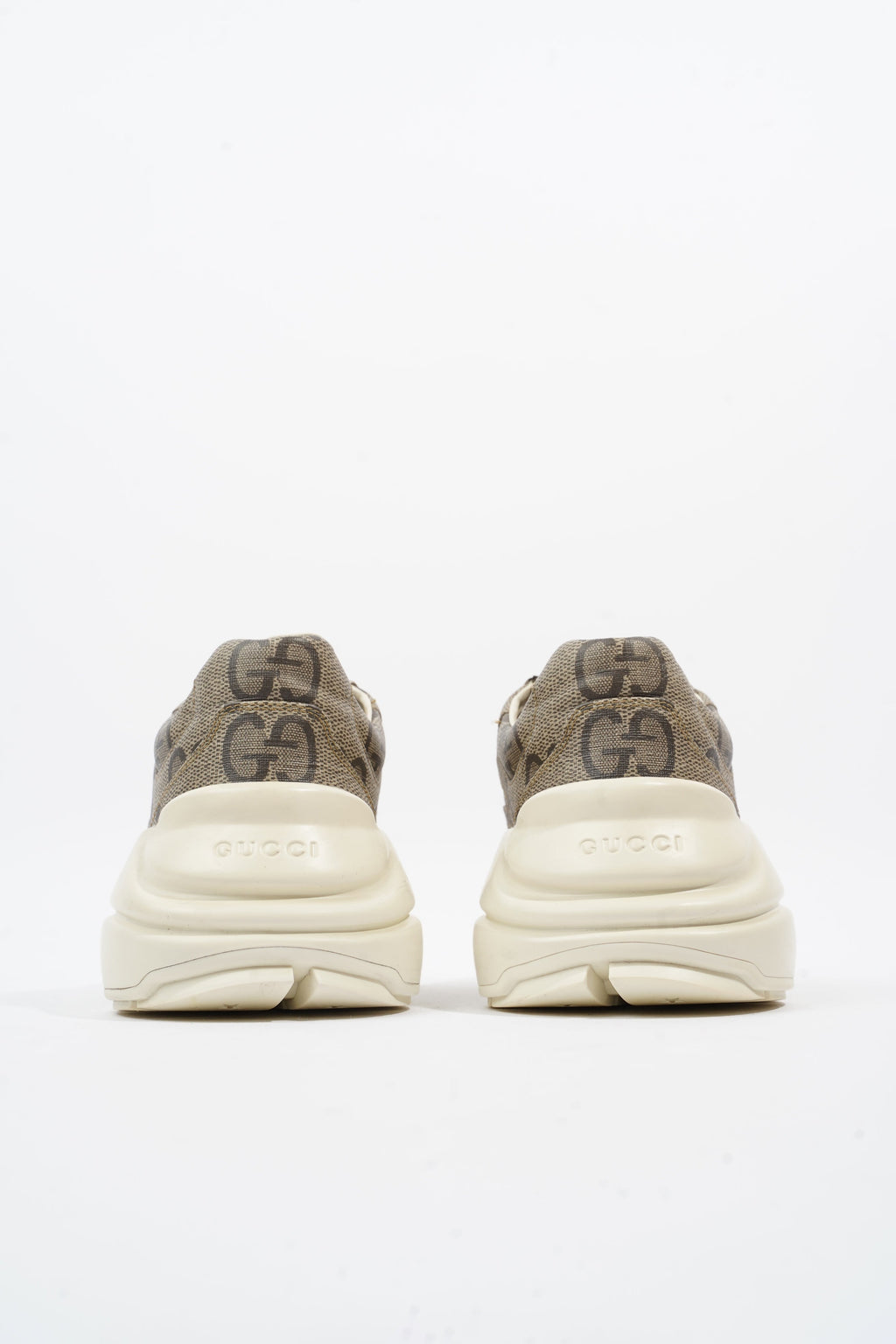 Gucci Rhyton Logo Beige Monogram / White Canvas EU 40.5 UK 6.5