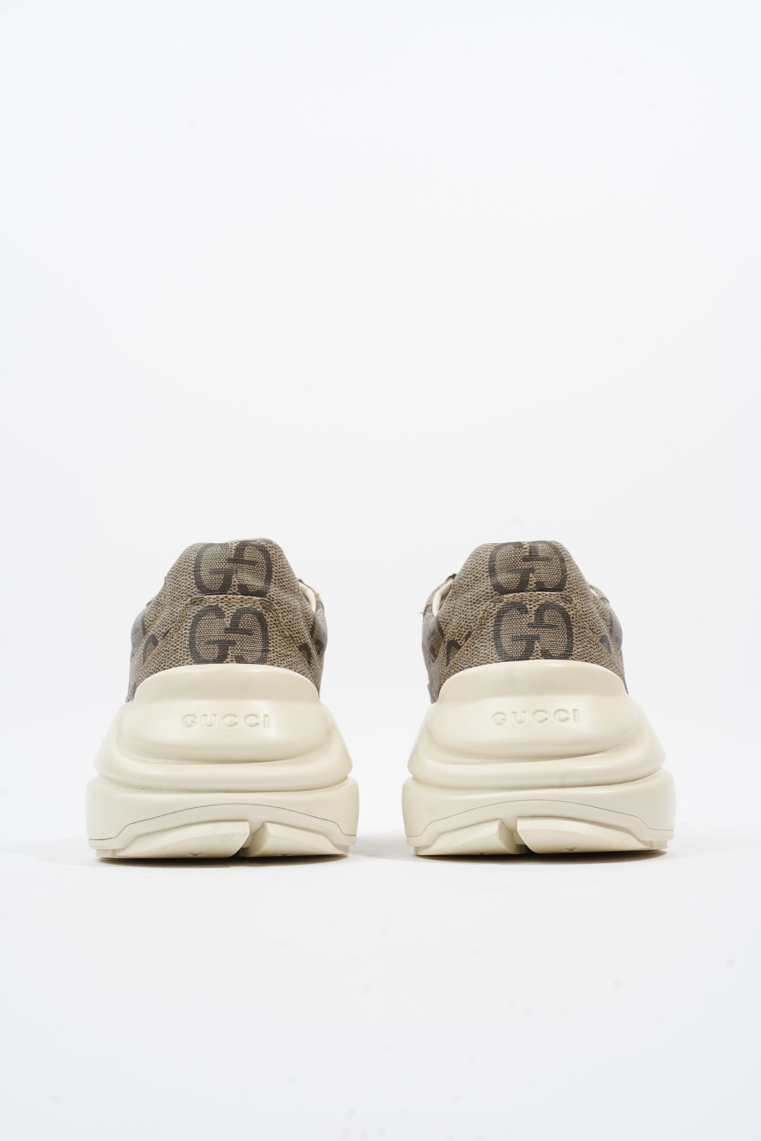 Gucci Rhyton Logo Beige Monogram / White Canvas EU 40.5 UK 6.5